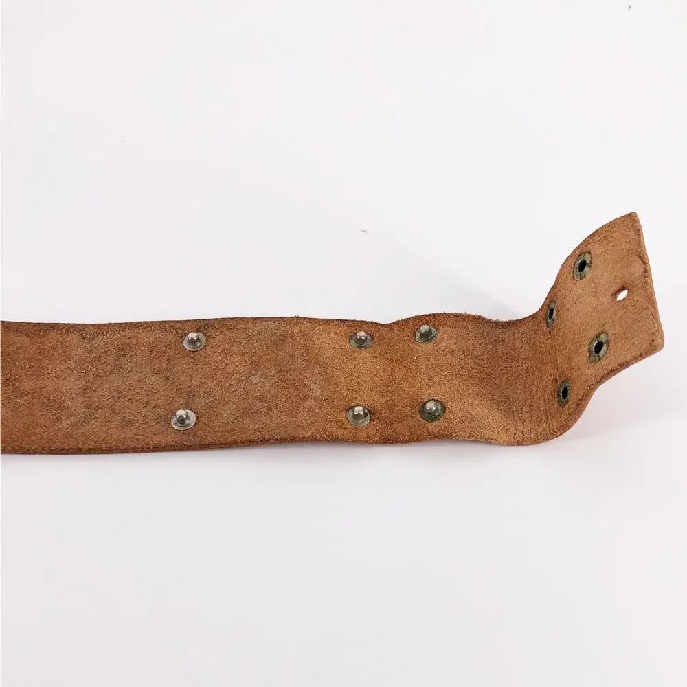 floral tooled wide leather belt personalized with Karl
